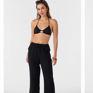 O'Neill Black Brenda gauze crinkle Pants XS surfer casual boho